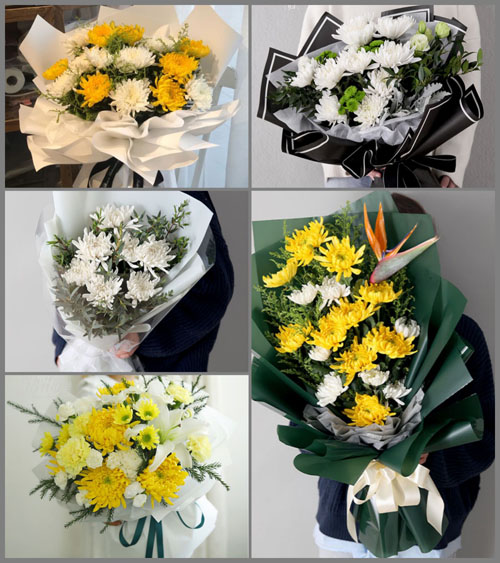 山东莱芜莱城区牛泉镇亓毛埠村白事花束代送
